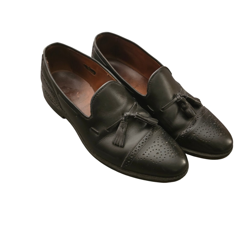 Allen Edmonds Jermyn Black Leather Tassel Loafers Wingtip Brogue Mens 9 D 5007